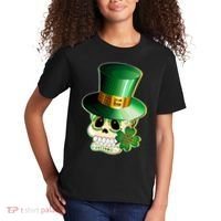 Leprechaun Sugar Irish Skull Kids T-Shirt thumb 2