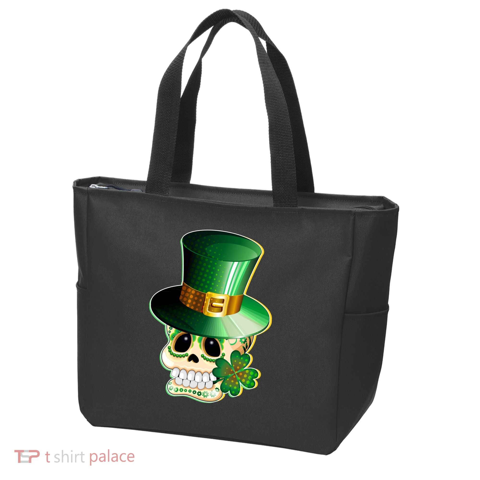 Leprechaun Sugar Irish Skull Tote Bag
