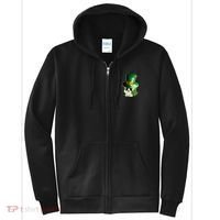 Leprechaun Sugar Irish Skull Full Zip Hoodie thumb 0