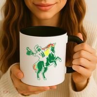 Leprechaun Unicorn St. Patrick's Day Coffee Mug thumb 3