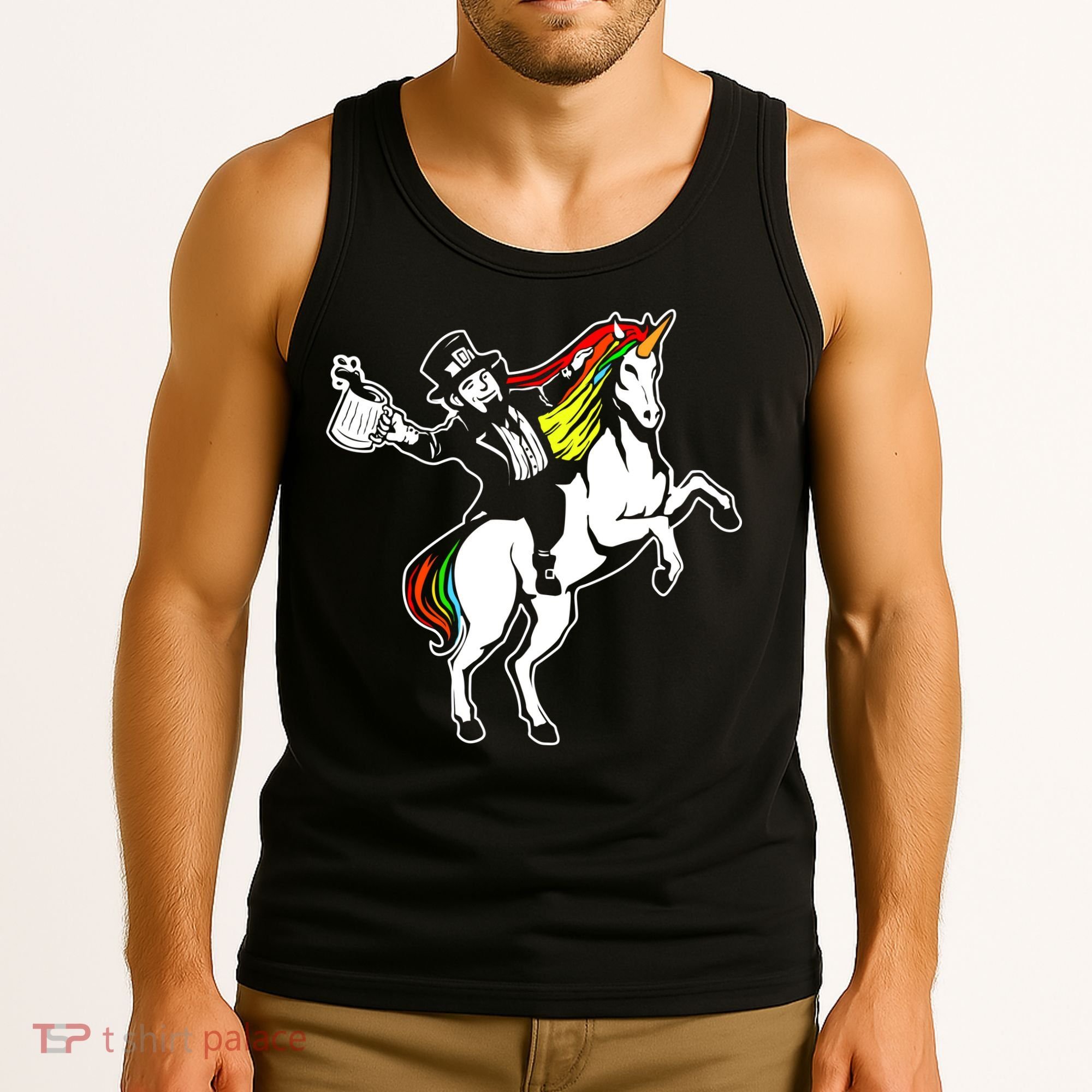 Leprechaun Unicorn St. Patrick's Day Tank Top