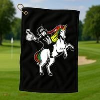 Leprechaun Unicorn St. Patrick's Day Golf Towel thumb 1
