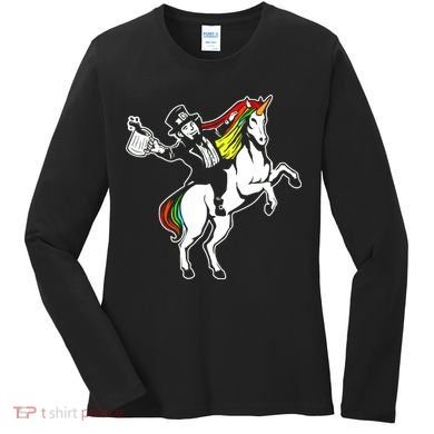 Leprechaun Unicorn St. Patrick's Day Women's Long Sleeve Shirt