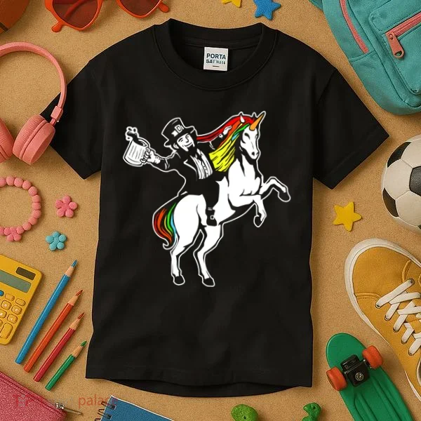 Leprechaun Unicorn St. Patrick's Day Kids T-Shirt