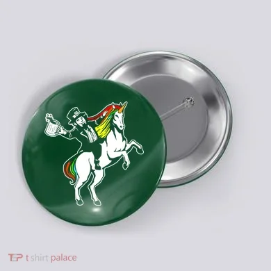 Leprechaun Unicorn St. Patrick's Day Button