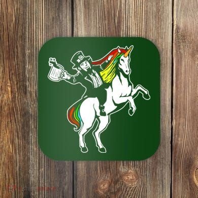 Leprechaun Unicorn St. Patrick's Day Coaster