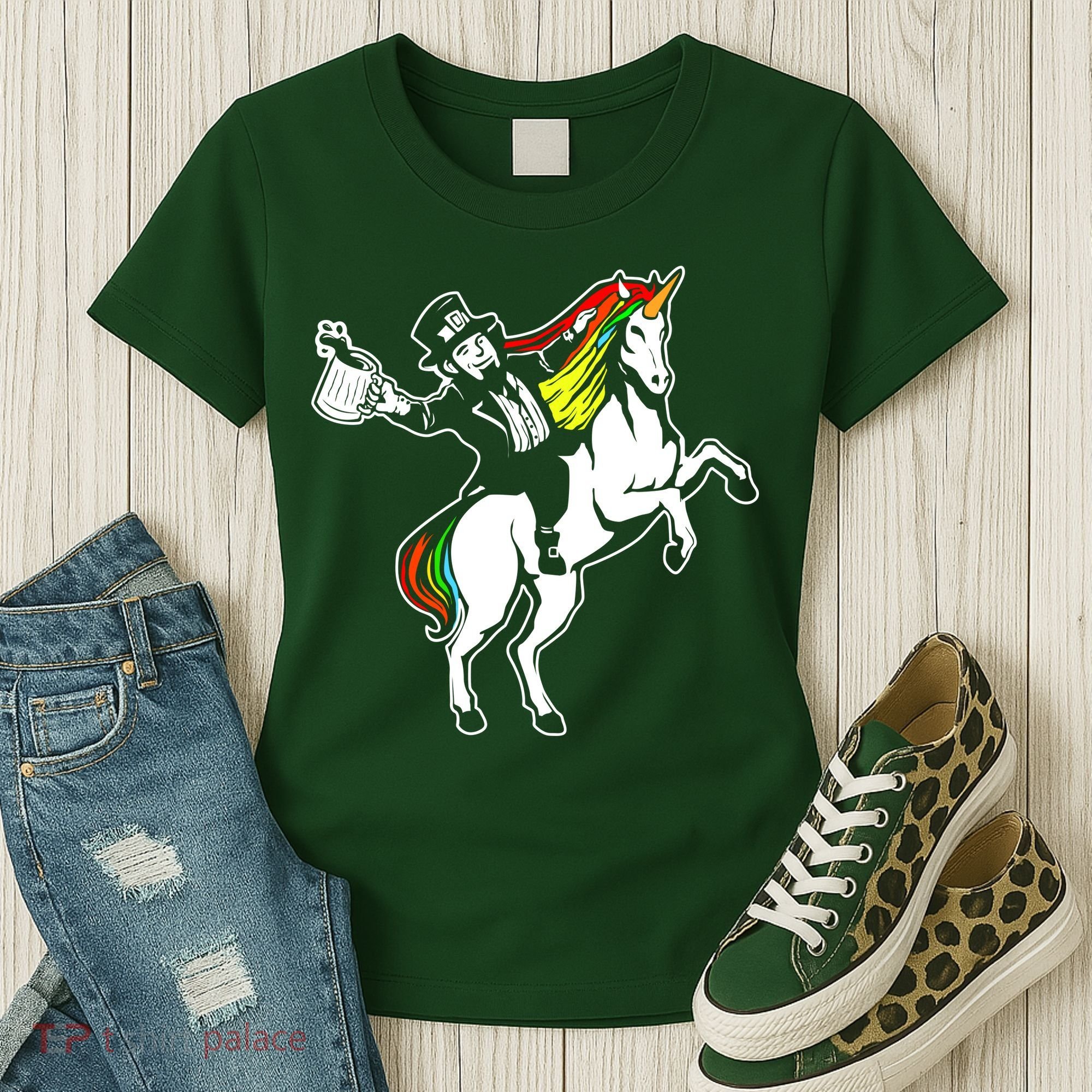 Leprechaun Unicorn St. Patrick's Day Women's T-Shirt