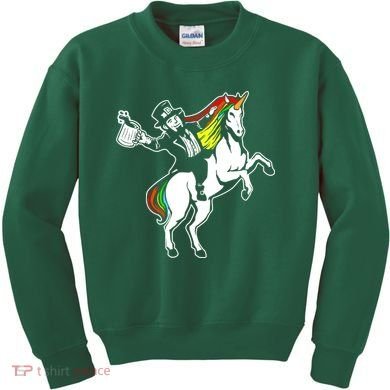 Leprechaun Unicorn St. Patrick's Day Kids Sweatshirt