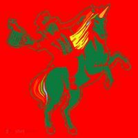 Leprechaun Unicorn St. Patrick's Day Santa Hat thumb 1