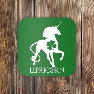Lepricorn Leprechaun Unicorn St. Patrick's Day Coaster