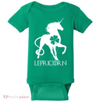 Lepricorn Leprechaun Unicorn St. Patrick's Day Baby Bodysuit