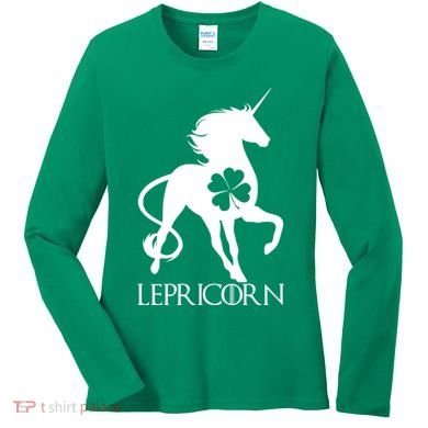 Lepricorn Leprechaun Unicorn St. Patrick's Day Women's Long Sleeve Shirt