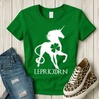 Lepricorn Leprechaun Unicorn St. Patrick's Day Women's T-Shirt thumb 3