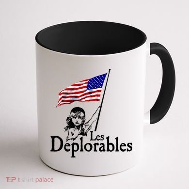 Les Deplorables USA Flag Parody Vote Trump 2016 Coffee Mug back