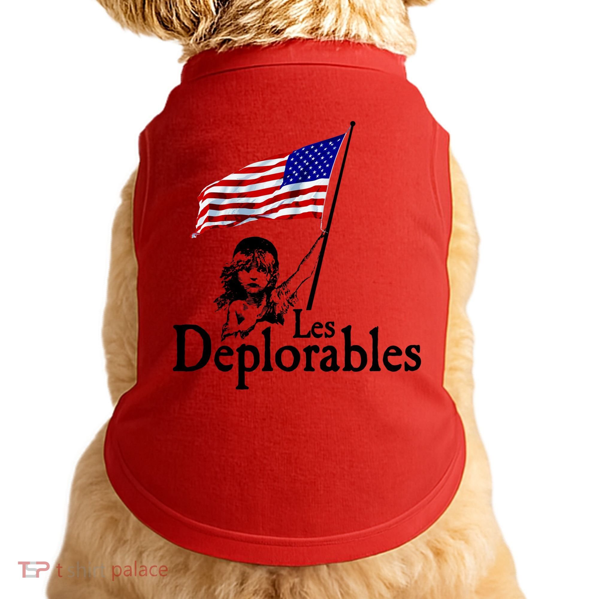 Les Deplorables USA Flag Parody Vote Trump 2016 Doggie Tank