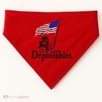 Les Deplorables USA Flag Parody Vote Trump 2016 USA-Made Doggie Bandana thumb 0