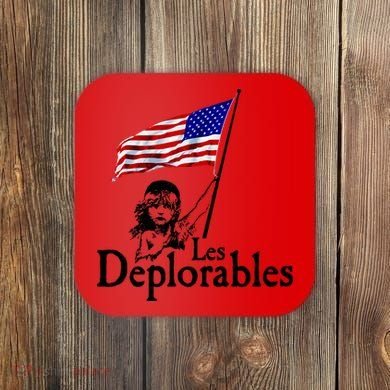 Les Deplorables USA Flag Parody Vote Trump 2016 Coaster