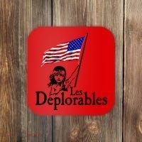 Les Deplorables USA Flag Parody Vote Trump 2016 Coaster thumb 0