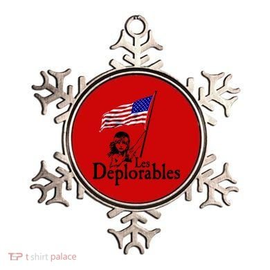 Les Deplorables USA Flag Parody Vote Trump 2016 Ornament
