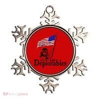 Les Deplorables USA Flag Parody Vote Trump 2016 Ornament thumb 0