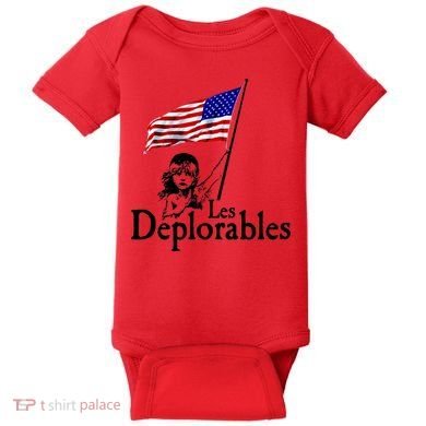 Les Deplorables USA Flag Parody Vote Trump 2016 Baby Bodysuit
