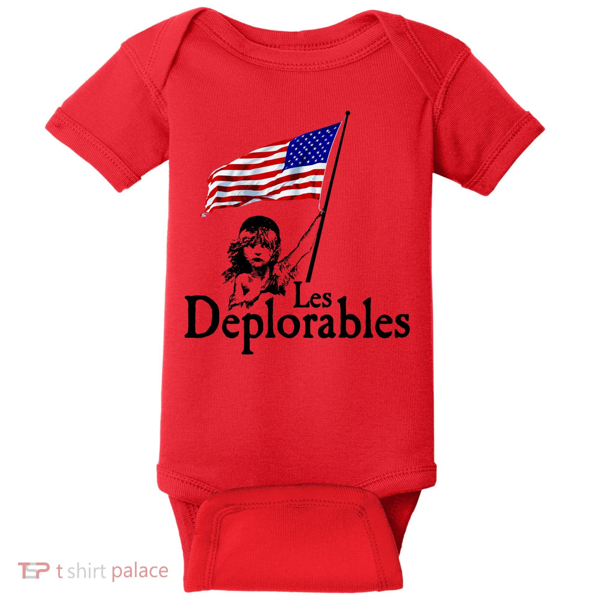 Les Deplorables USA Flag Parody Vote Trump 2016 Baby Bodysuit