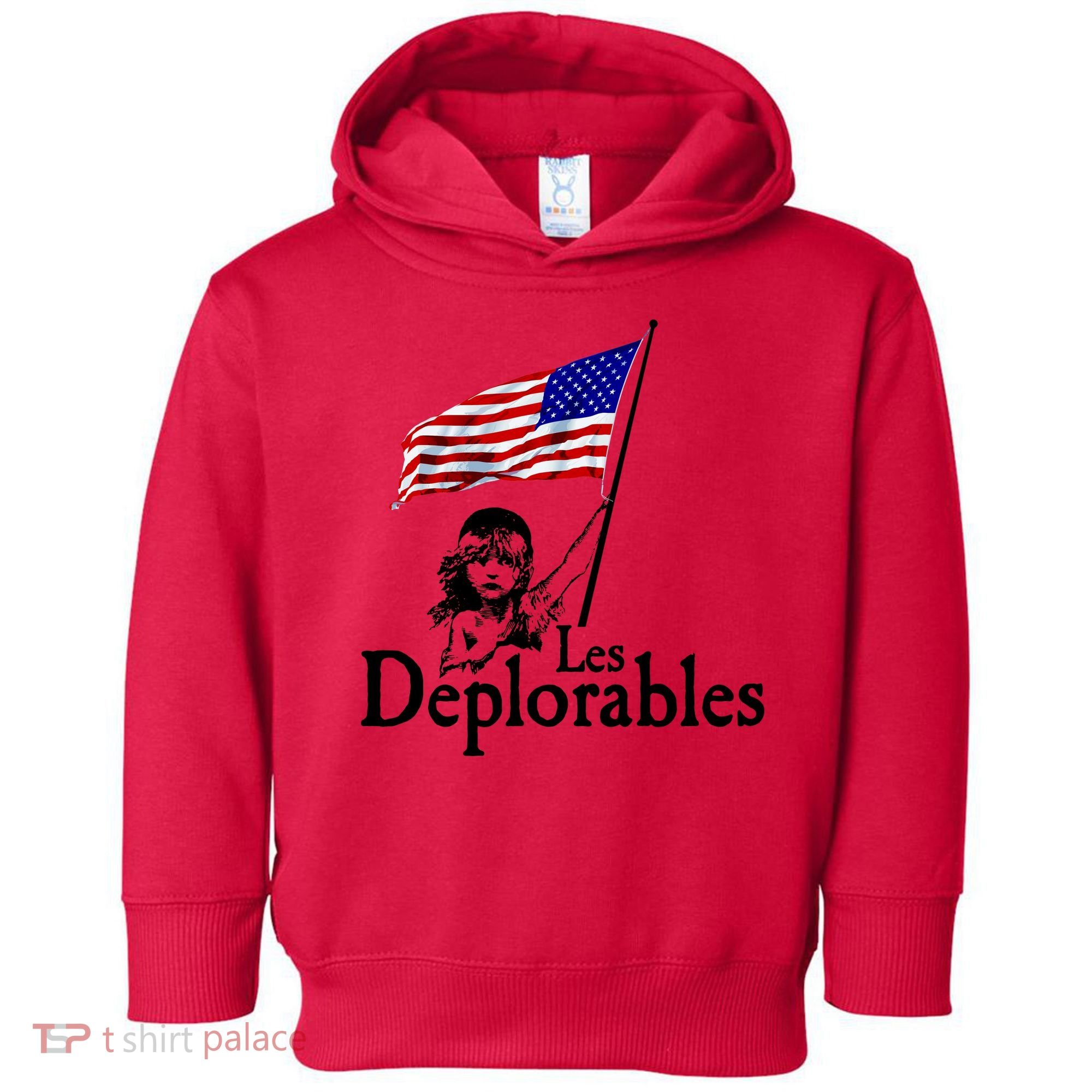 Les Deplorables USA Flag Parody Vote Trump 2016 Toddler Hoodie