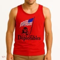 Les Deplorables USA Flag Parody Vote Trump 2016 Tank Top thumb 3