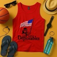 Les Deplorables USA Flag Parody Vote Trump 2016 Tank Top thumb 4