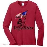 Les Deplorables USA Flag Parody Vote Trump 2016 Women's Long Sleeve Shirt thumb 0