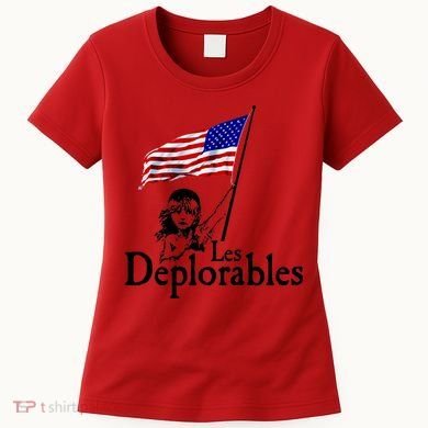 Les Deplorables USA Flag Parody Vote Trump 2016 Women's T-Shirt