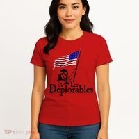 Les Deplorables USA Flag Parody Vote Trump 2016 Women's T-Shirt thumb 4