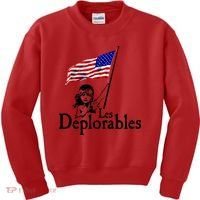 Les Deplorables USA Flag Parody Vote Trump 2016 Kids Sweatshirt thumb 0
