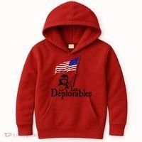 Les Deplorables USA Flag Parody Vote Trump 2016 Kids Hoodie thumb 0