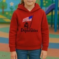 Les Deplorables USA Flag Parody Vote Trump 2016 Kids Hoodie thumb 3