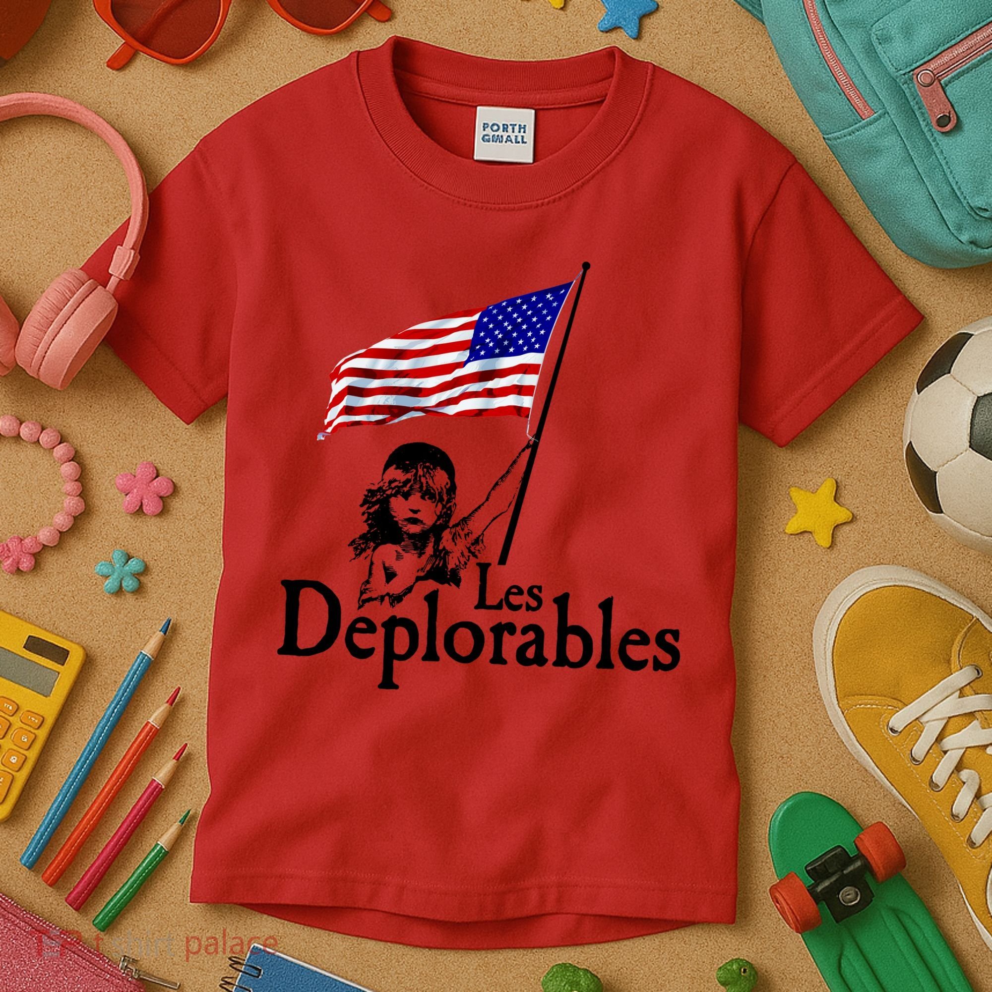 Les Deplorables USA Flag Parody Vote Trump 2016 Kids T-Shirt