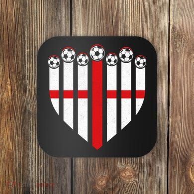 Love England Soccer Flag Fan Coaster