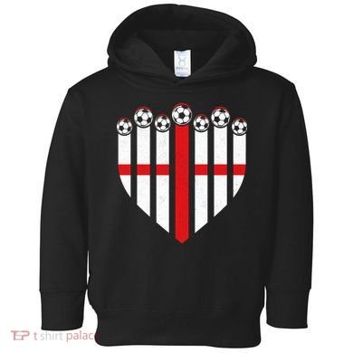 Love England Soccer Flag Fan Toddler Hoodie