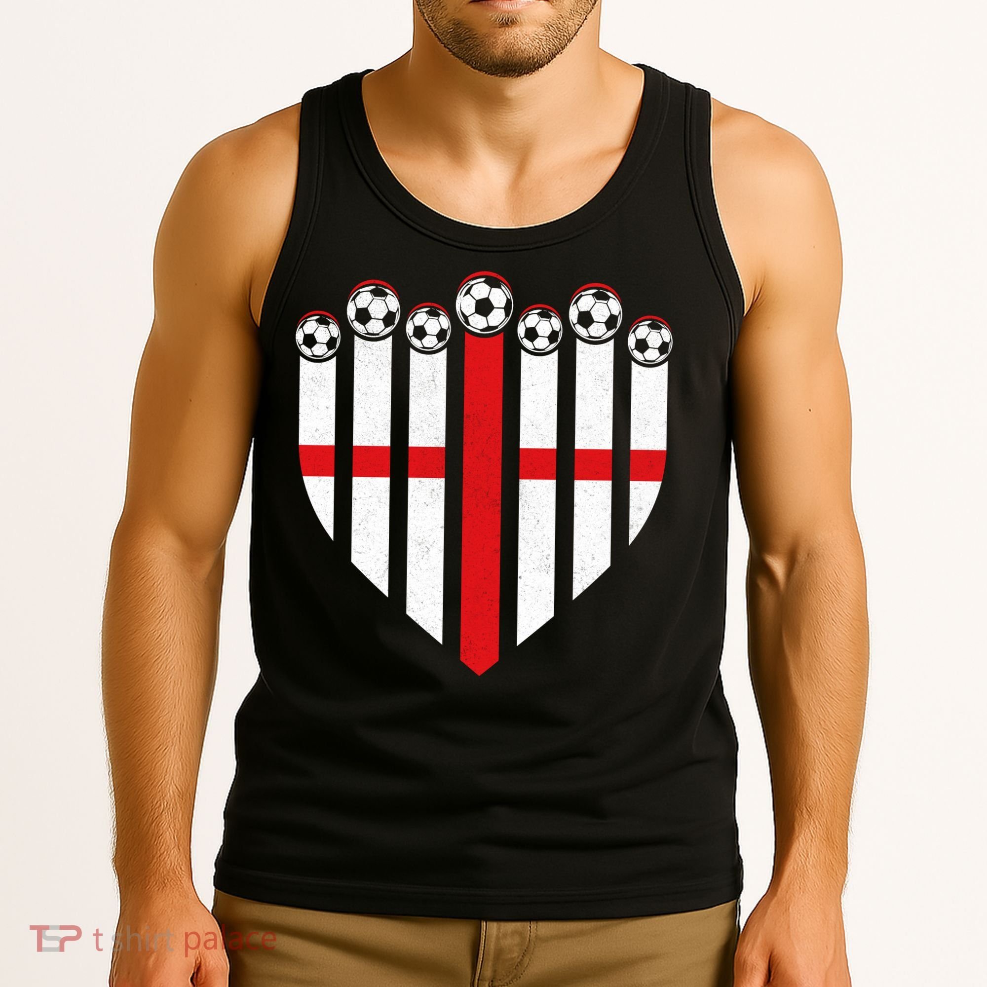 Love England Soccer Flag Fan Tank Top