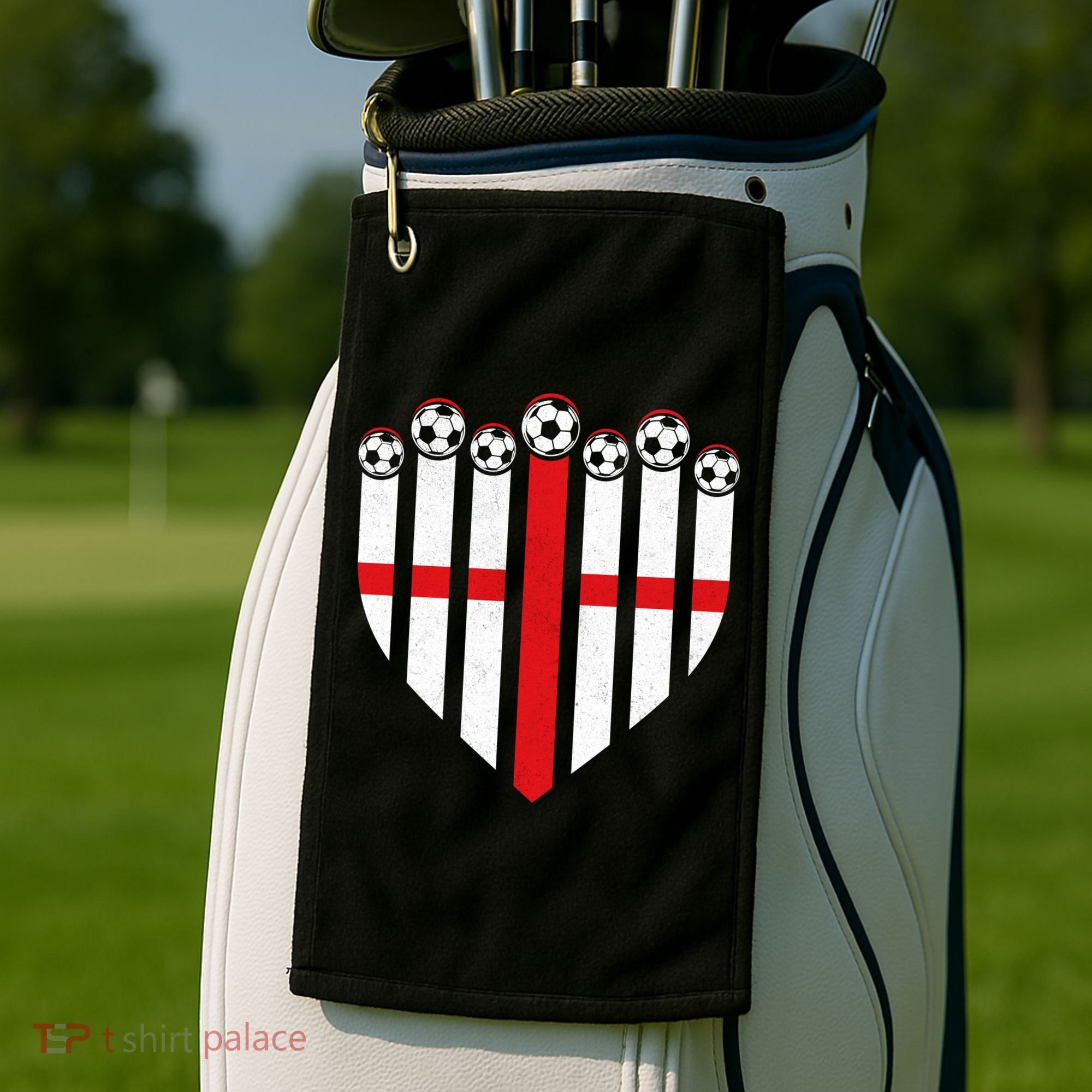 Love England Soccer Flag Fan Golf Towel