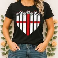 Love England Soccer Flag Fan Women's T-Shirt thumb 2