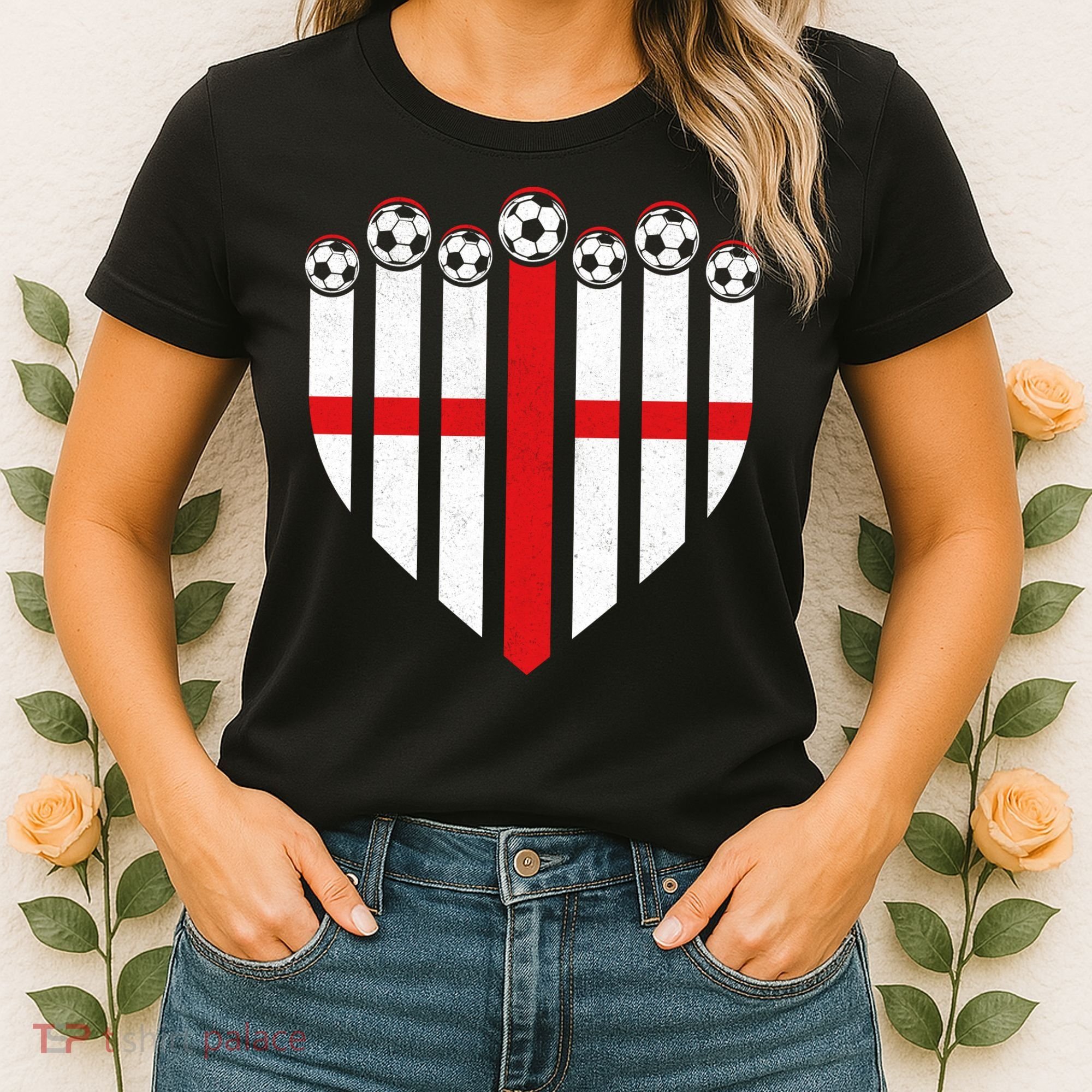Love England Soccer Flag Fan Women's T-Shirt