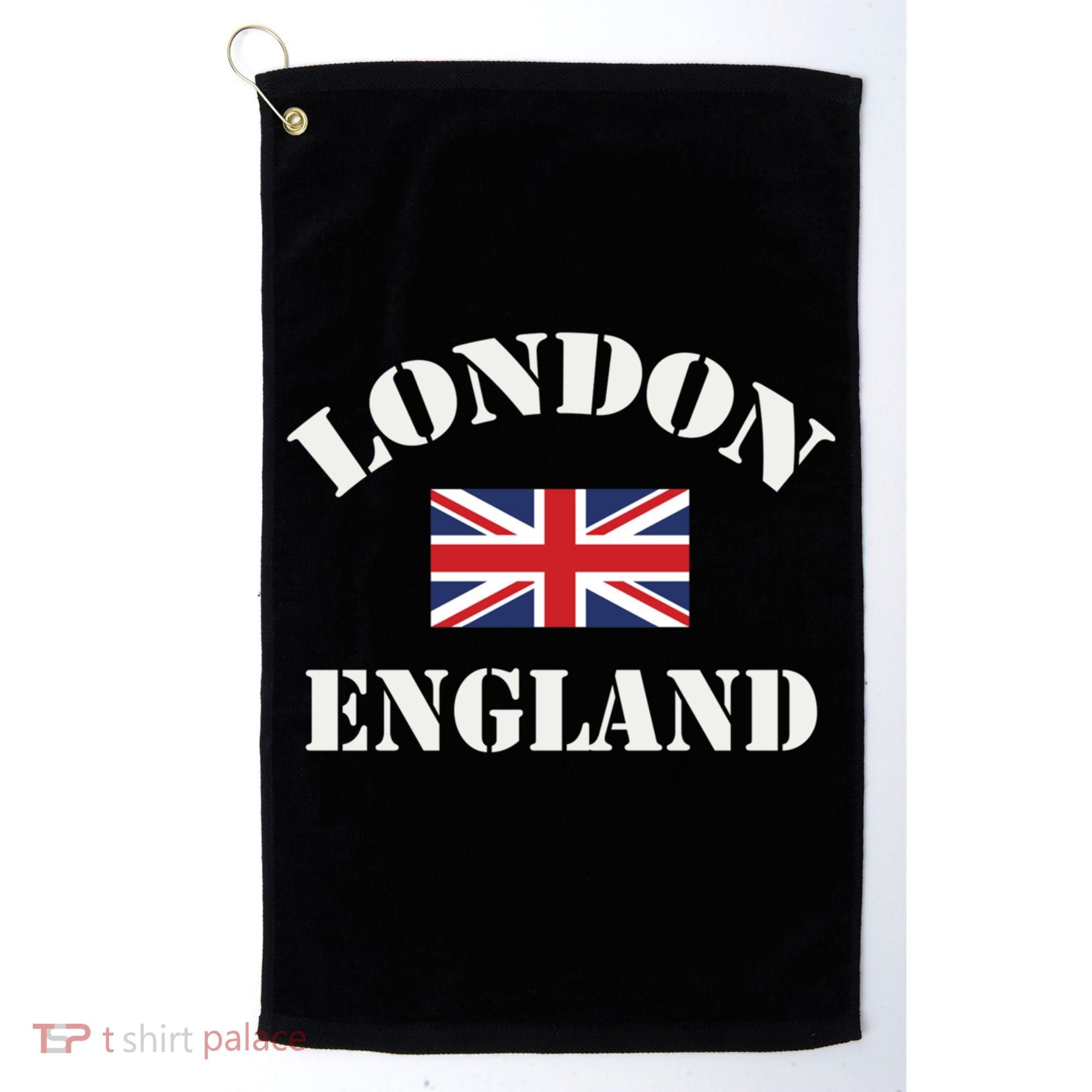 London England Souvenir Tourist Cute Gift Golf Towel
