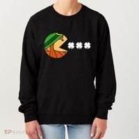 Leprechaun Eating Shamrock Women's Sweatshirt thumb 0