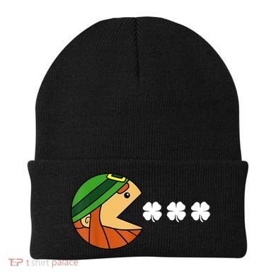 Leprechaun Eating Shamrock Beanie