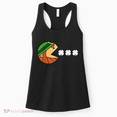 Leprechaun Eating Shamrock Women's Tank Top
