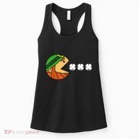 Leprechaun Eating Shamrock Women's Tank Top thumb 0