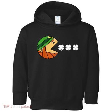 Leprechaun Eating Shamrock Toddler Hoodie