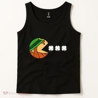 Leprechaun Eating Shamrock Tank Top thumb 2