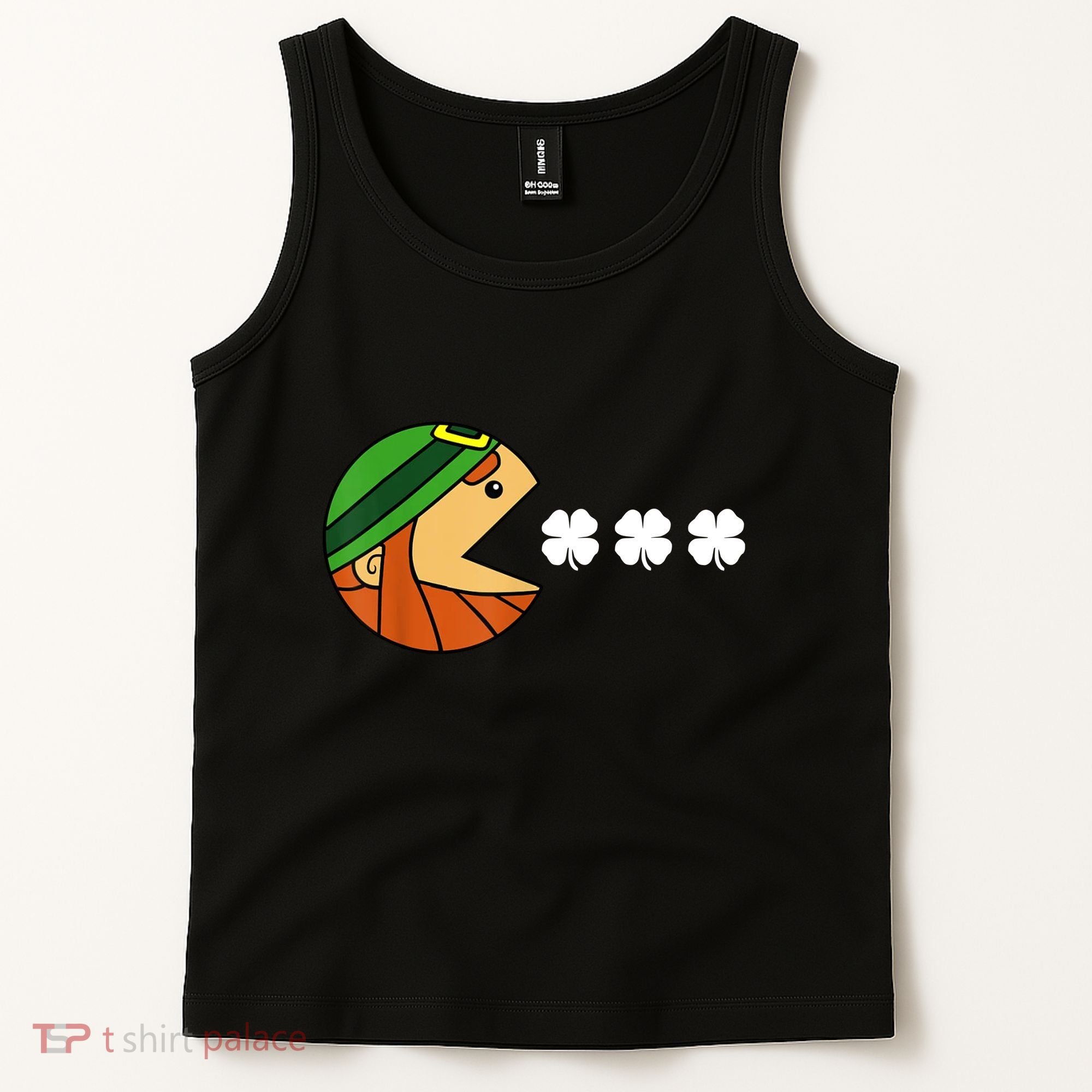 Leprechaun Eating Shamrock Tank Top